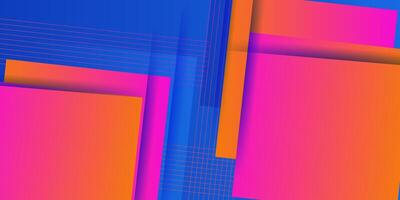 Abstract futuristic 3D background with pink and blue gradient color background. Overlapping square pattern and shadow. Eps10 vector