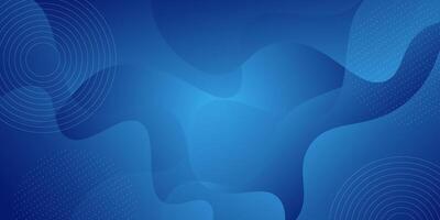 Blue geometric business banner design. Creative banner design with wave shape and lines as template. Simple horizontal banner. vector
