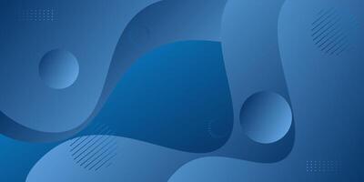 Abstract colorful blue 3D background. Minimal curve fluid layer pattern design on dark blue background. Eps10 vector