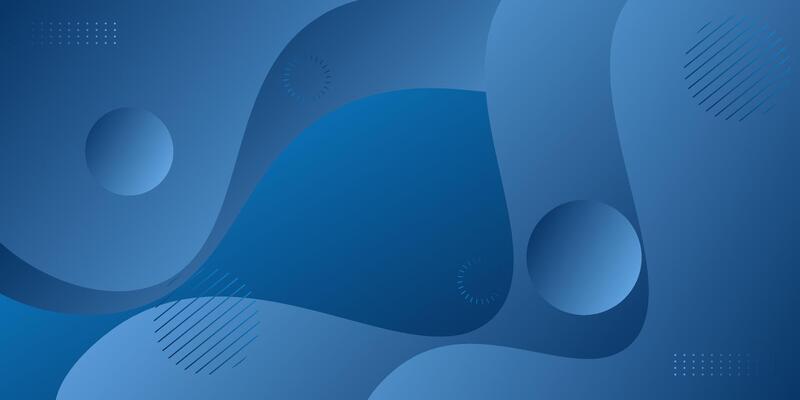 Abstract colorful blue 3D background. Minimal curve fluid layer pattern design on dark blue background. Eps10