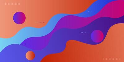 Colorful solid geometric business banner design. Creative banner design with wave shape as template. Simple and modern banner vector