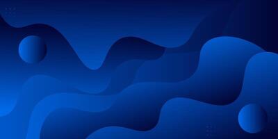 Minimal geometric background. Blue elements with fluid gradient. Dynamic shape composition. eps10 vector