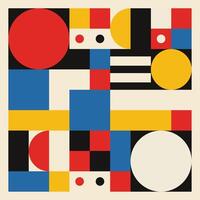 Bauhaus Geometric Abstract Background vector