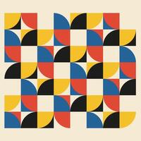 Retro Bauhaus Geometric Repeating Pattern vector