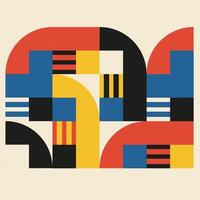 Minimalist Bauhaus Style with Repeating Pattern vector