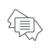 message icons line collection vector
