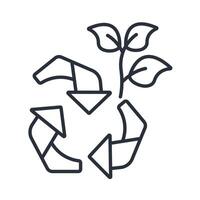 recycling growth icons isolated on White Background. Flat style design vector