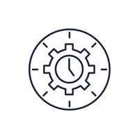 time icons line collection vector