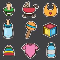set of baby good for sticker, badge, element design, icon, etc vector