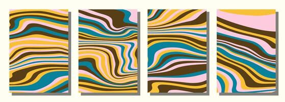 Abstract psychedelic groovy simple vector