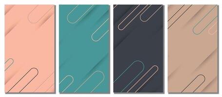 Abstract modern template set vector