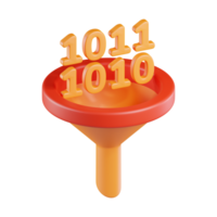 Binary Code Filter 3D Icon png