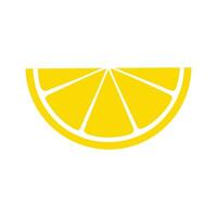 Lemon Slice on White Background Illustration vector