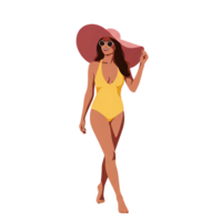 Beach Scene Woman Relaxing with Lifesaver png