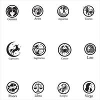 Zodiac Sign SVG Bundle Collection for Crafting and Design vector