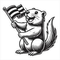 Chilly Chuckles Groundhog s Comical Take on Winter vector