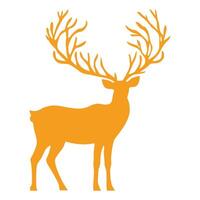Festive Merry Christmas Reindeer Illustration with Golden Touch vector