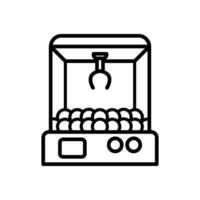 claw machine icon, line style icon vector