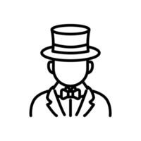 magician icon, line style icon vector