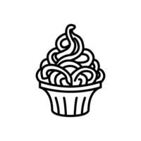 funnel cake icon, line style icon vector