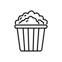 popcorn icon, line style icon vector