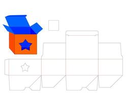 A large auto bottom lock box LASER CUT Template for bulky or high volume items vector