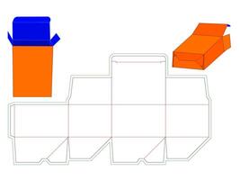 Large size Auto Bottom Lock Box for food hampers, multiple items, or electronics vector