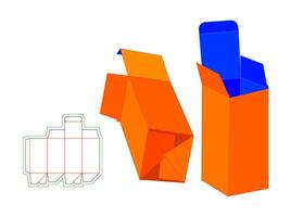 Small Size Auto Bottom Lock Box Compact for lip balms, small candles, or similar Products vector