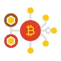 Bitcoin and bitcoin mining vector