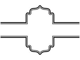 Ramadan Frame Outline vector