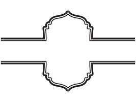Ramadan frame Line Art Background Illustration vector
