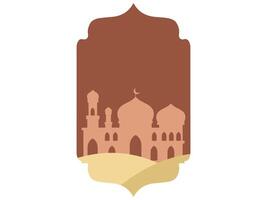 Ramadan Mosque Frame Decoration Background vector