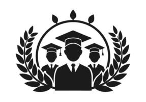 A simple, impactful graphic showcasing a group of graduates, ideal for educational institutions, graduation announcements, or articles about academic success. vector