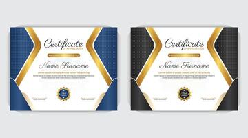 Print ready colorful certificate or award design for your educational institution, certificate poster template, elegant gold certificate design, Professional diploma certificate vector