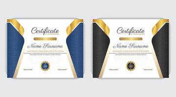 Certificate poster template, elegant gold certificate design, Professional diploma certificate, Print ready colorful certificate or award design for your educational institution vector
