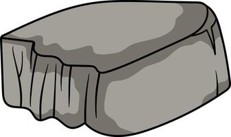 Rough gray stone slab with jagged edges and a textured surface vector