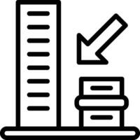 Decrease Icon. Graph decrease icon vector