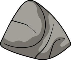 smooth triangular rock with curved lines and a slightly weathered surface vector