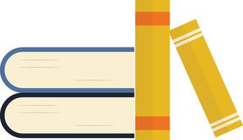 Illustration of a Stack of Books with Flat Design. vector