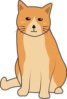 International Cat Day Character in Flat Design. vector