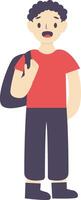 Student Boy Character vector