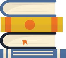 Illustration of a Stack of Books. Isolated on White Background vector