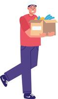 People Volunteers and Donation Character in Flat Design vector