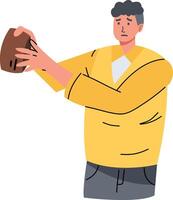 People Holding Empty Wallet Character on White Background vector