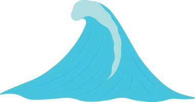 Summer Ocean Waves Illustration in Flat Design vector