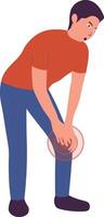 Man with Pain Illustration on White Background. vector