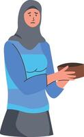 People Holding Empty Wallet Character in Flat Design vector