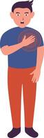 Man with Pain Illustration in Flat Design vector