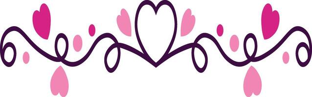 Decorative Romantic Divider in Minimalist Design. vector