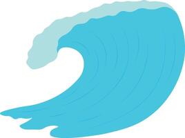 Summer Ocean Waves Illustration in Abstract Design. vector